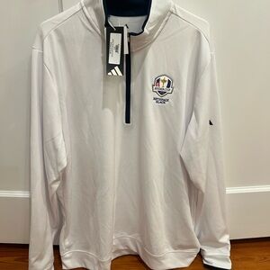 Adidas White and Navy Ryder Cup Pullover